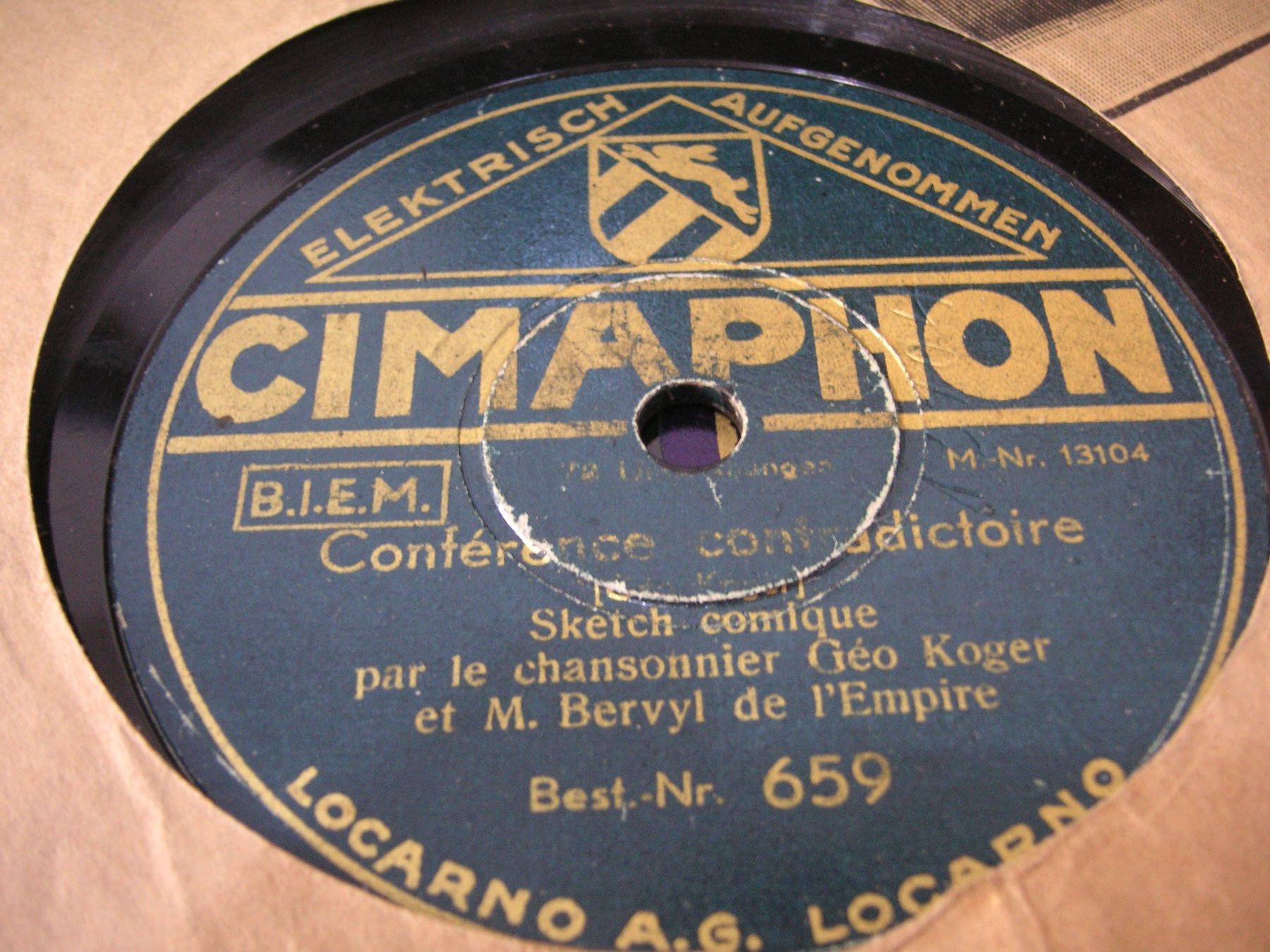 Dischi in vinile: DISQUES 78 TOURS – Usato da Lausanne venduto da Leag 6