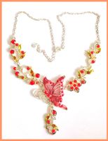 SALE KETTE METALLKETTE STRASSSTEINE SCHMETTERLING