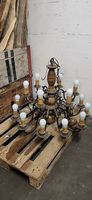 Grosser sehr schwerer Kronleuchter Holz