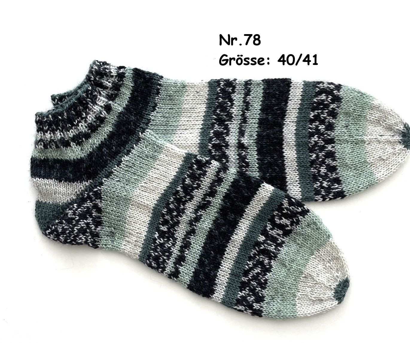 Calze: Sneaker - Socken handgestrickt  Gr.40/41  Nr.78 – Nuovo e nell'imballaggio originale da Täuffelen venduto da sohalt