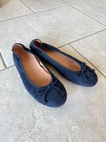 Unisa Leder-Ballerinas Dunkelblau, Grösse 38