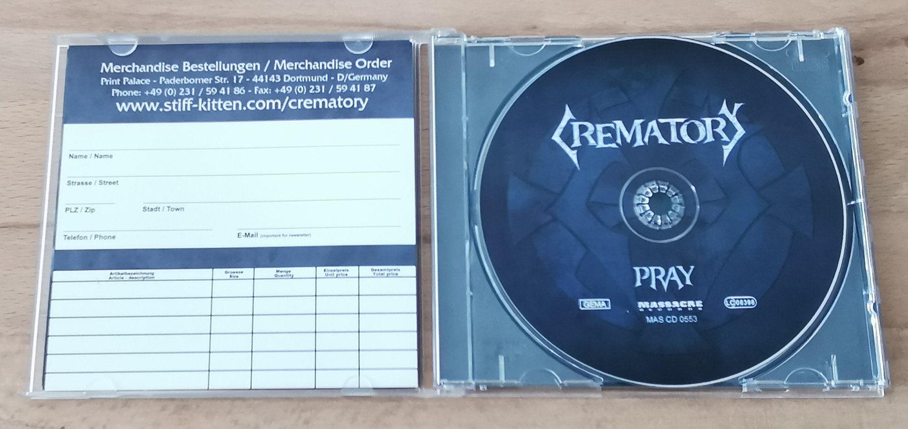CDs: CREMATORY: Pray CD Germany Gothic Death Metal – Gebraucht aus Münchwilen TG von Swb 2