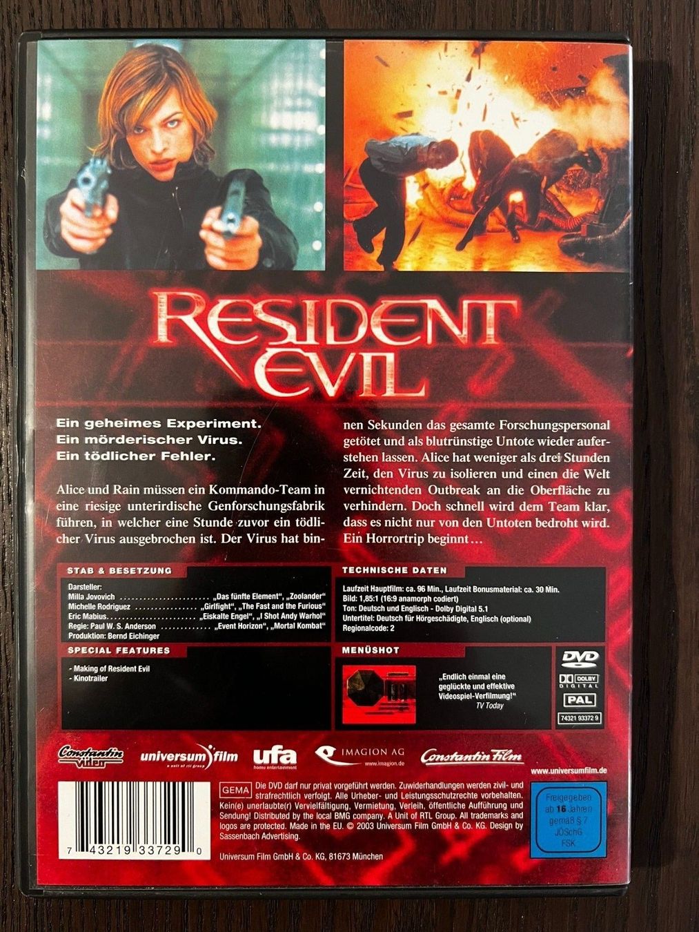 Tous les DVDs: Resident Evil – D'occasion à Zürich par FilmFreunde 1