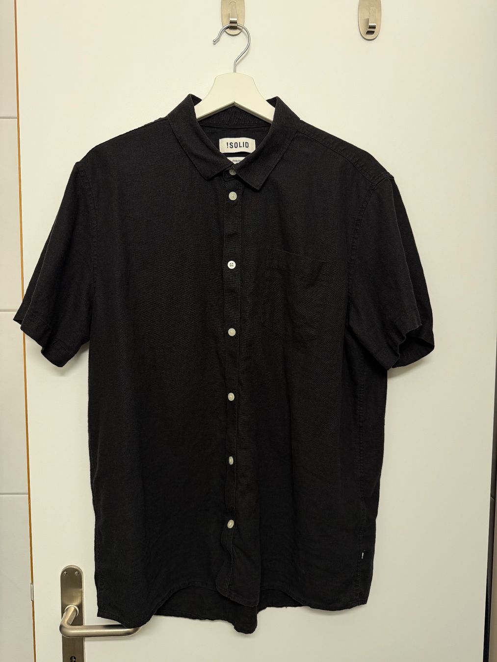 Camicie: Solid - SDALLAN LINEN MIX - Hemd - true black – Usato da Langenthal venduto da Laesu