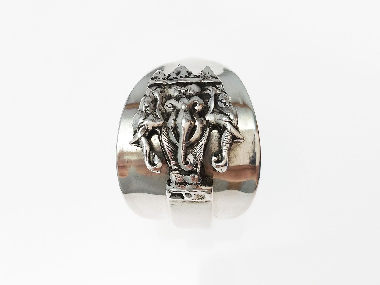 Anelli: Silberring aus Silber-925 mit Elefantengott Erawan Design – Nuovo e nell'imballaggio originale da Meilen venduto da Byrd-bijoux