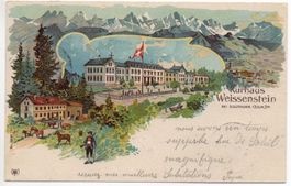 LITHO Kurhaus Weissenstein bei Solothurn - Stabstempel
