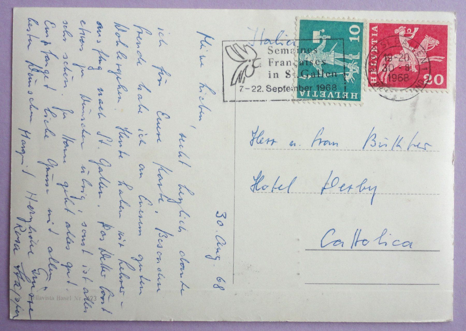 Cartoline postali: St. Gallen – Usato da Fétigny venduto da Billy2miny 1