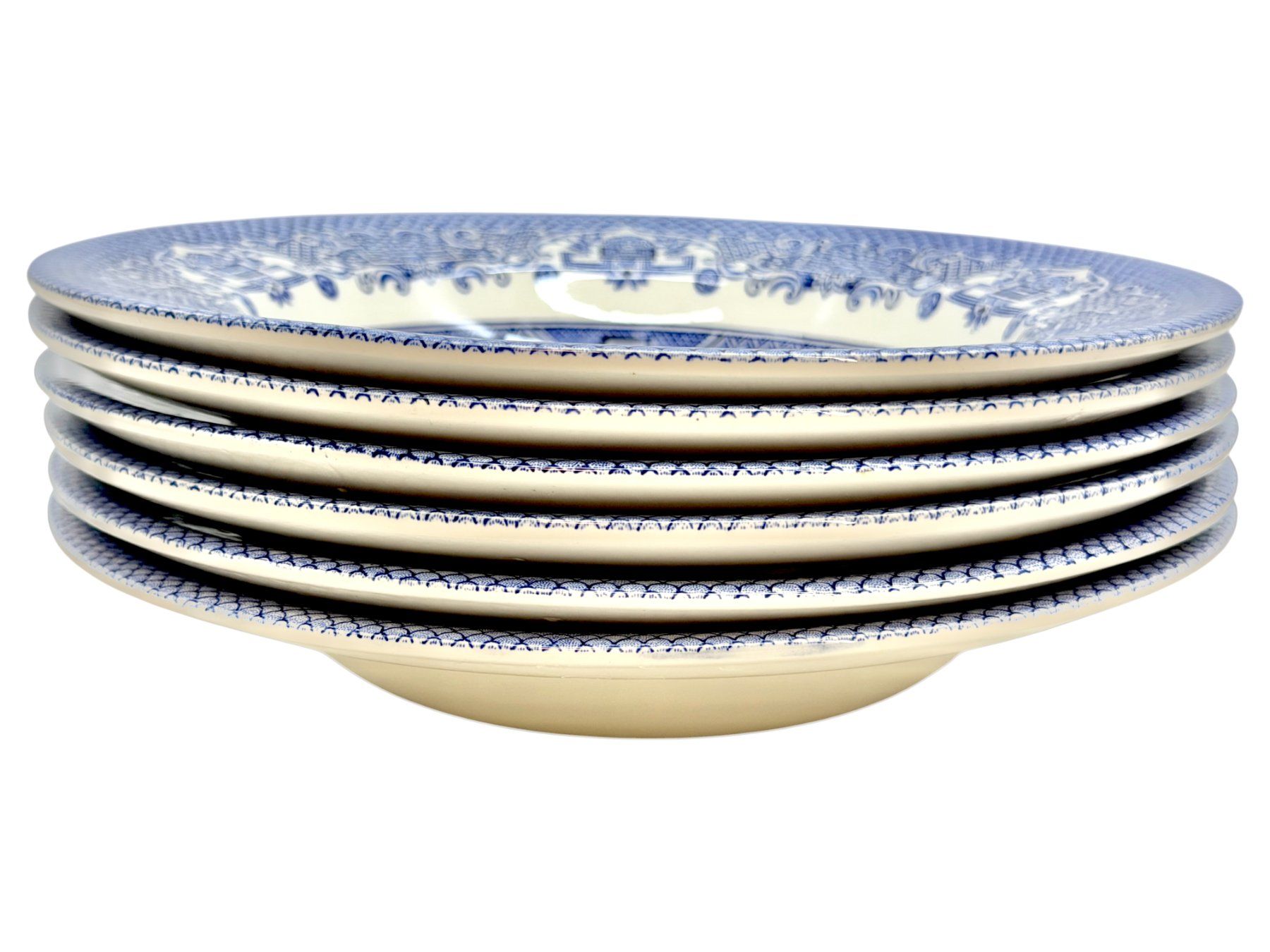 Set di piatti: 6 assiettes soupe English Ironstone Tableware LTD. EIT bleu – Usato da Morges venduto da 1tiquaire 3