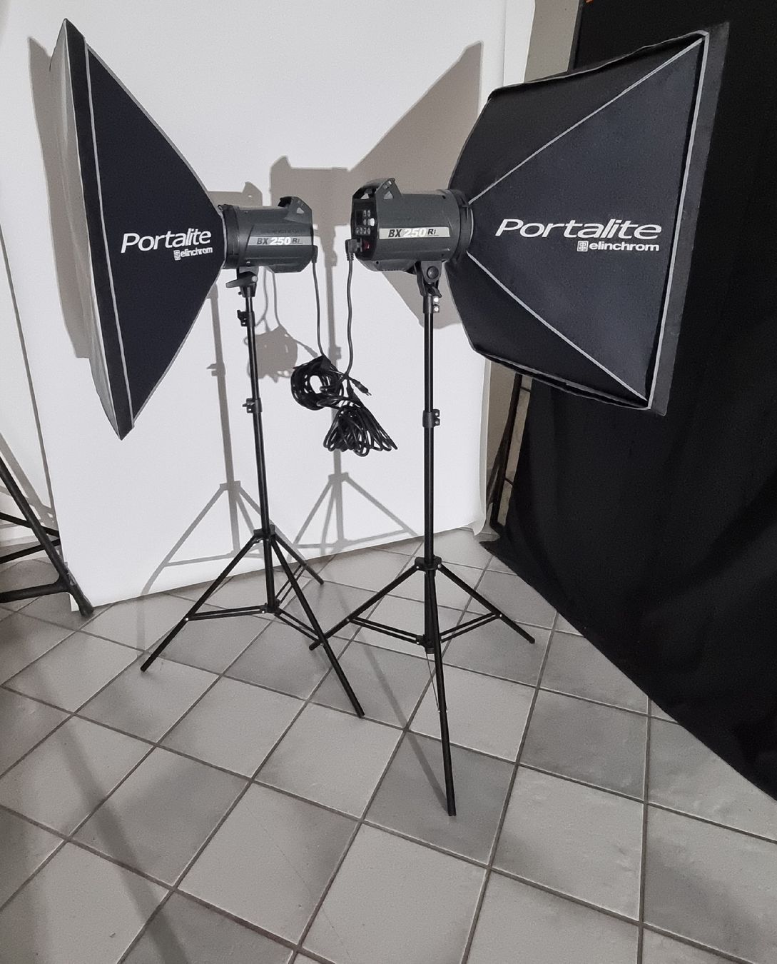 Elinchrom Flash: Elinchrom BX 250 Ri Studio Flash Set with Portalite Softbox – Usato da Solothurn venduto da lyn_6wfc