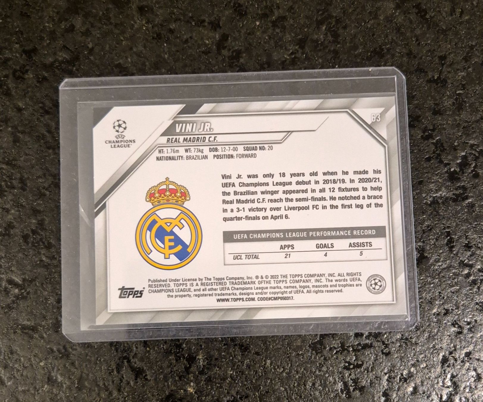 Topps Carte collezionabili: Vinicius Jr. - Real Madrid - Topps – Nuovo (secondo la descrizione) da Burg AG venduto da Danoe 1