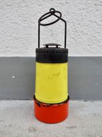 Alte Laterne BAUSSTELLE Petroleumlampe ohne Brenner rot gelb