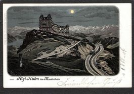AK,SZ Rigi Kulm im Mondschein , 1900