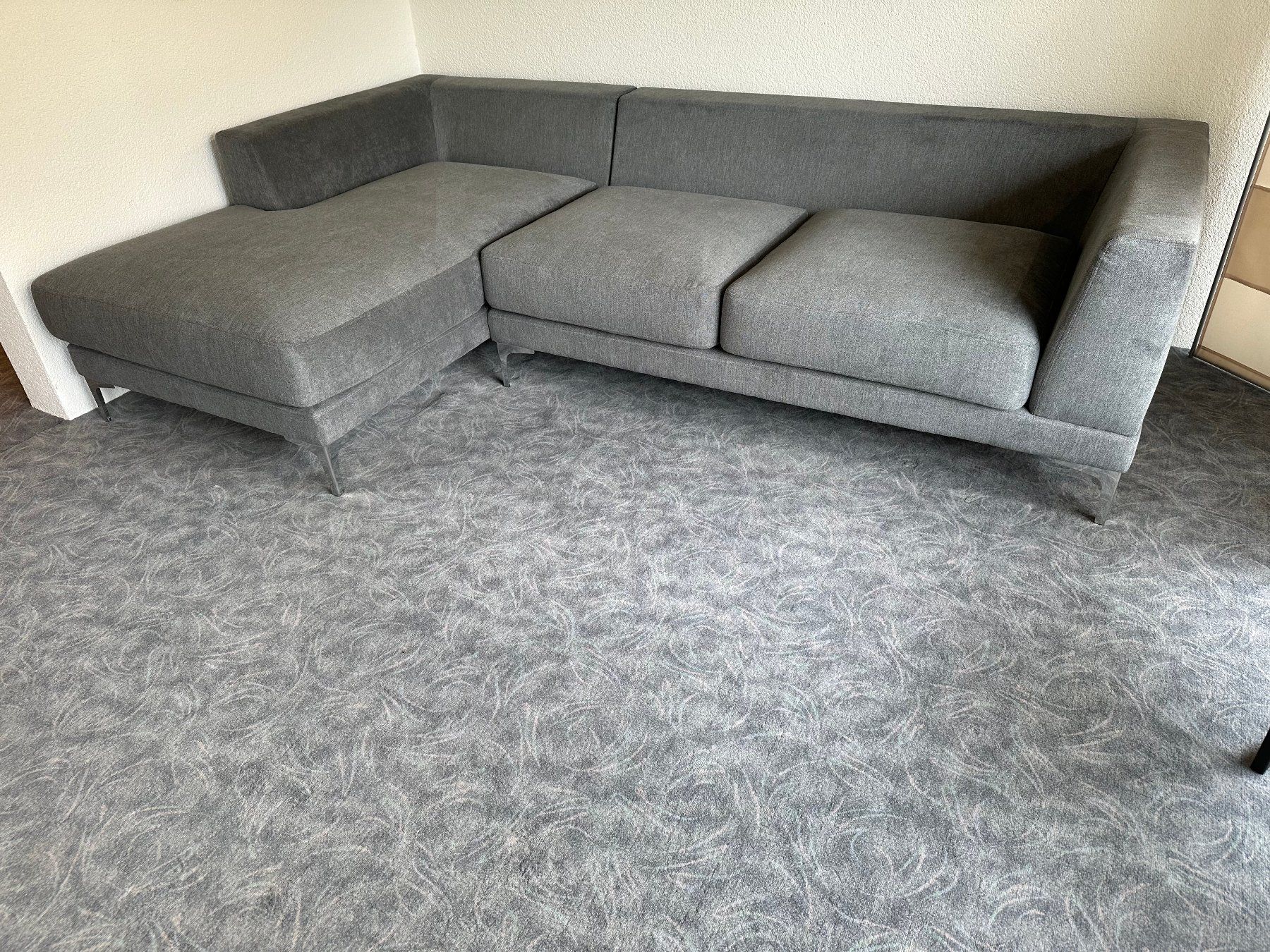 Divani: Sofa GINO Stoff Aston anthrazit dunkelgrau 184 x 258 cm – Nuovo e nell'imballaggio originale da Unterentfelden venduto da moebelrufli 5