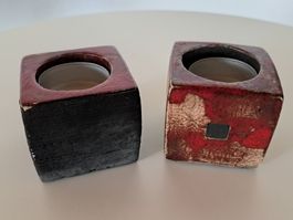 2 gebrannte Kerzenhalter (Angebot 2)