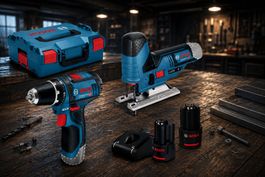 Bosch GSR 12V-15 + Akku Stichsäge GST 12V-70 NEU & OVP