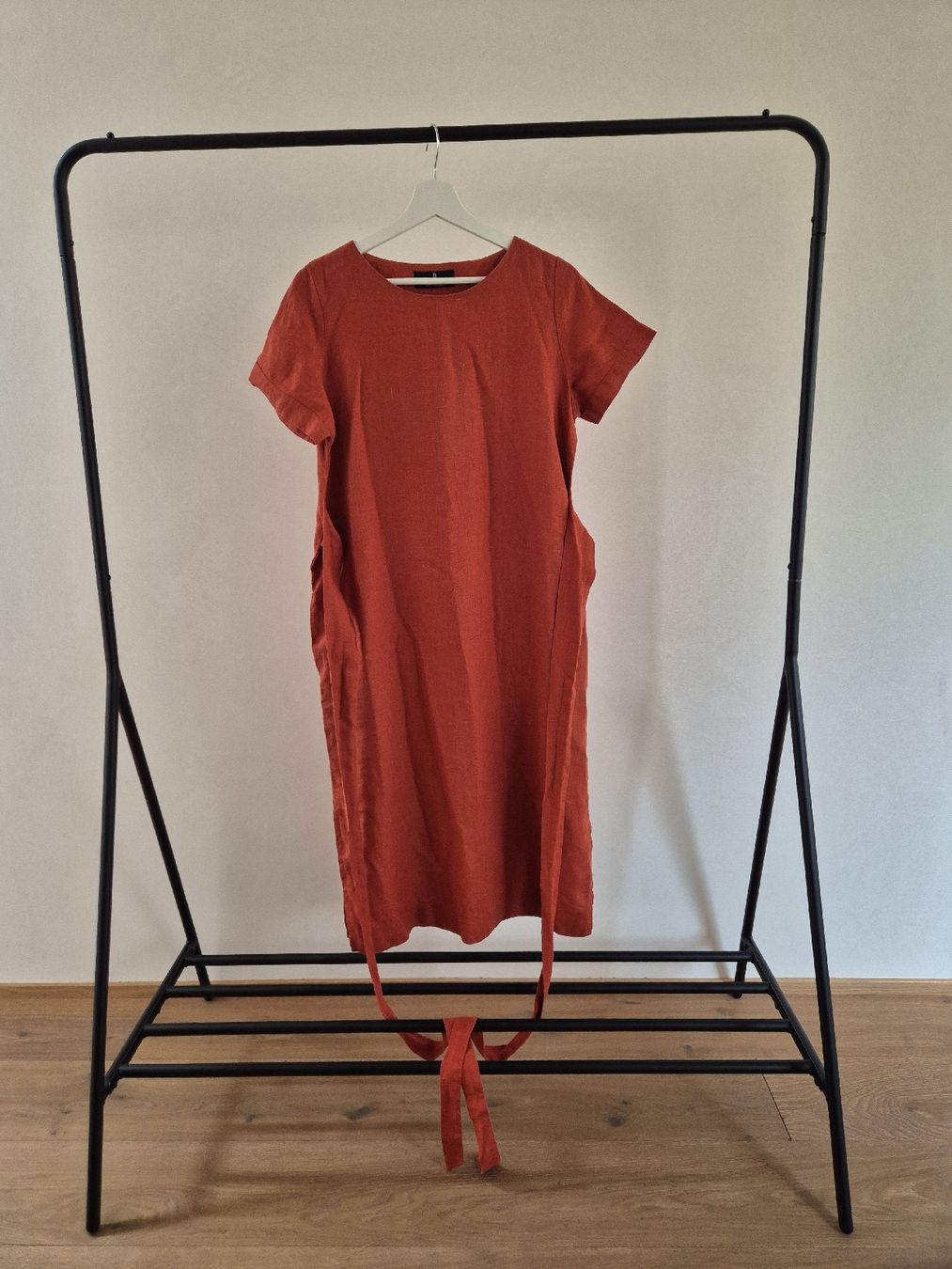 Kleider: Oranges Leinenkleid mit Bindegurt – Neu (gemäss Beschreibung) aus Balzers von BeScha88 9