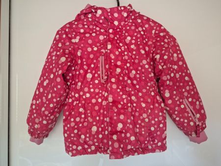 Kinder Winterjacke Charles Vögele Grösse 110 pink Punkte