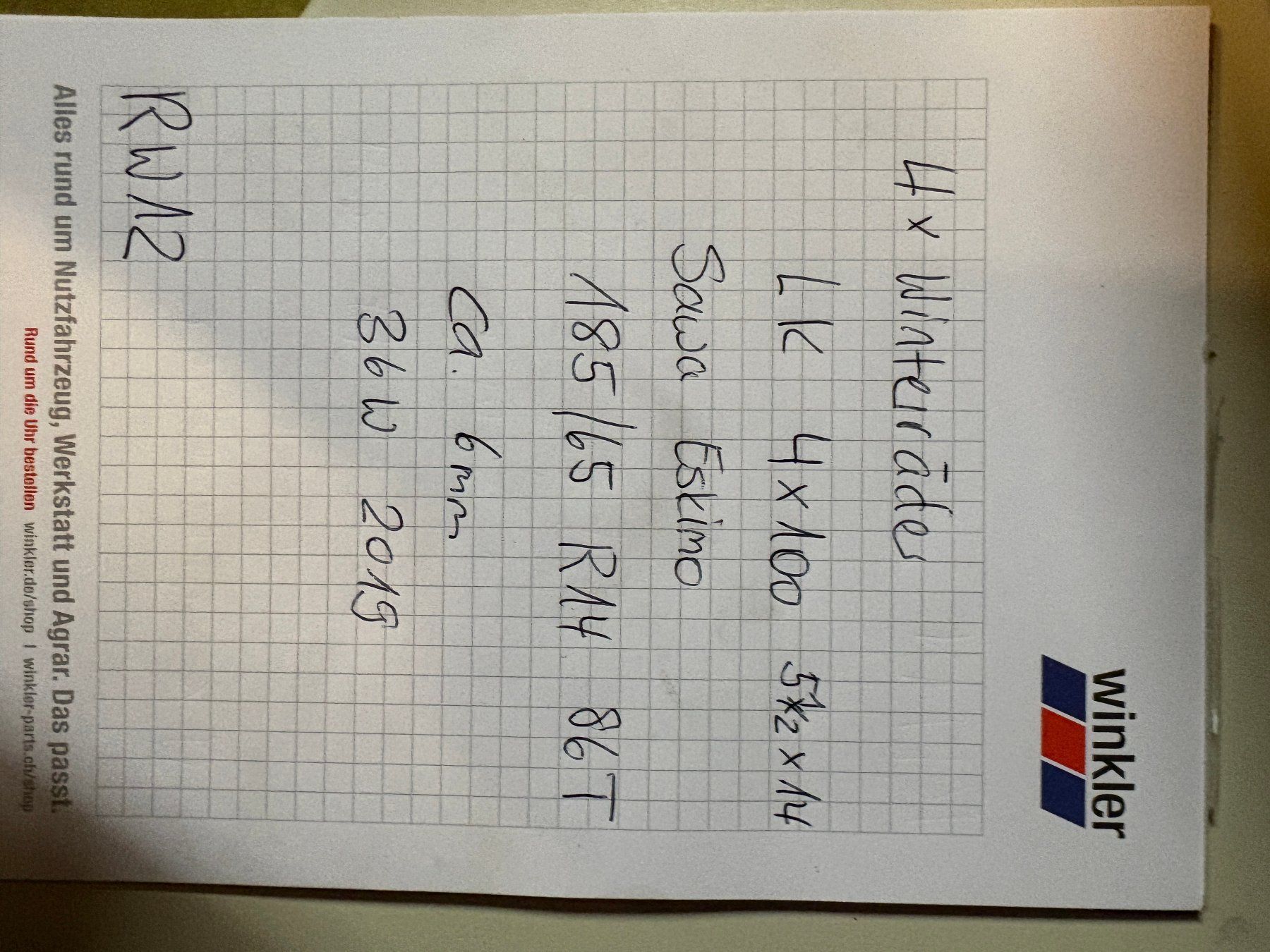 Pneus & Kompletträder: Winterräder 185/65 R14 – Gebraucht aus Kaltbrunn von Steoli74 2