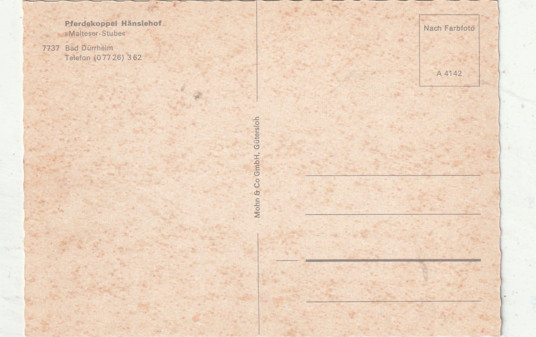 Cartoline postali: Bad Dürrheim Malteser Stube – Usato da Lumbrein venduto da made02 1