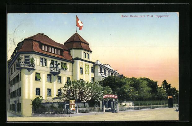 Cartes postales: Rapperswil, Hotel Restaurant Post - Stra – D'occasion à Berlin par bartko-reher
