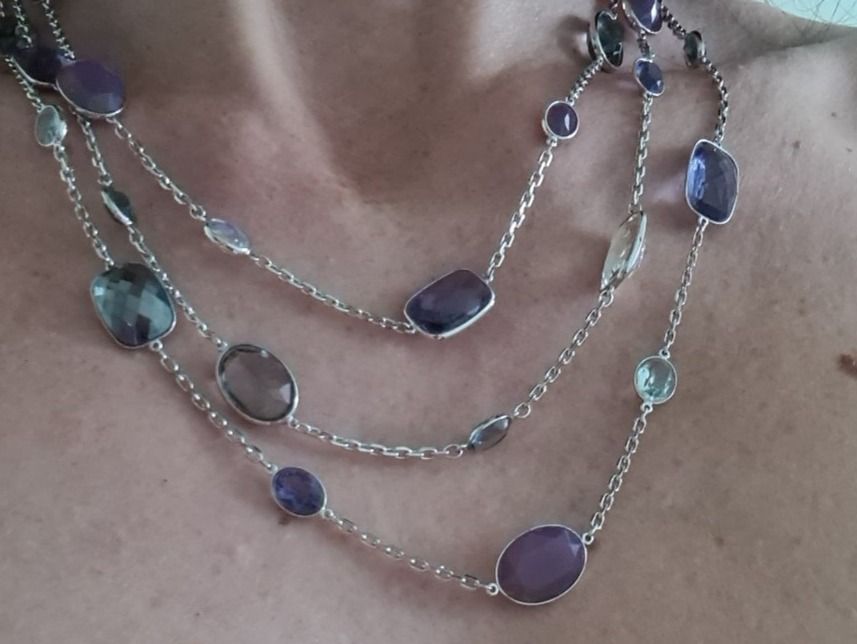 Swarovski Catenine: Swarovski Collier silbern mit farbigen Steinen – Usato da Richterswil venduto da Ivypearl 3