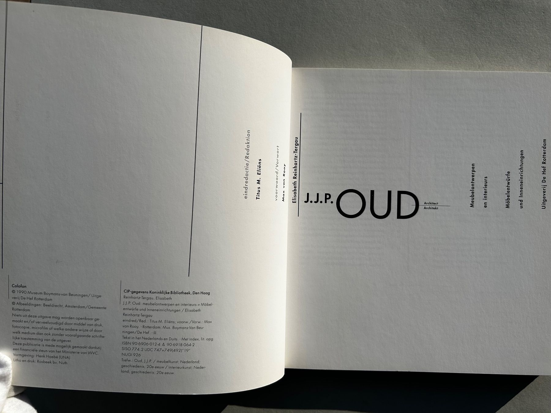 Libri: J.J.P. Oud Design Buch Möbeldesign Architektur – Usato da Zürich venduto da lesgarcons 1