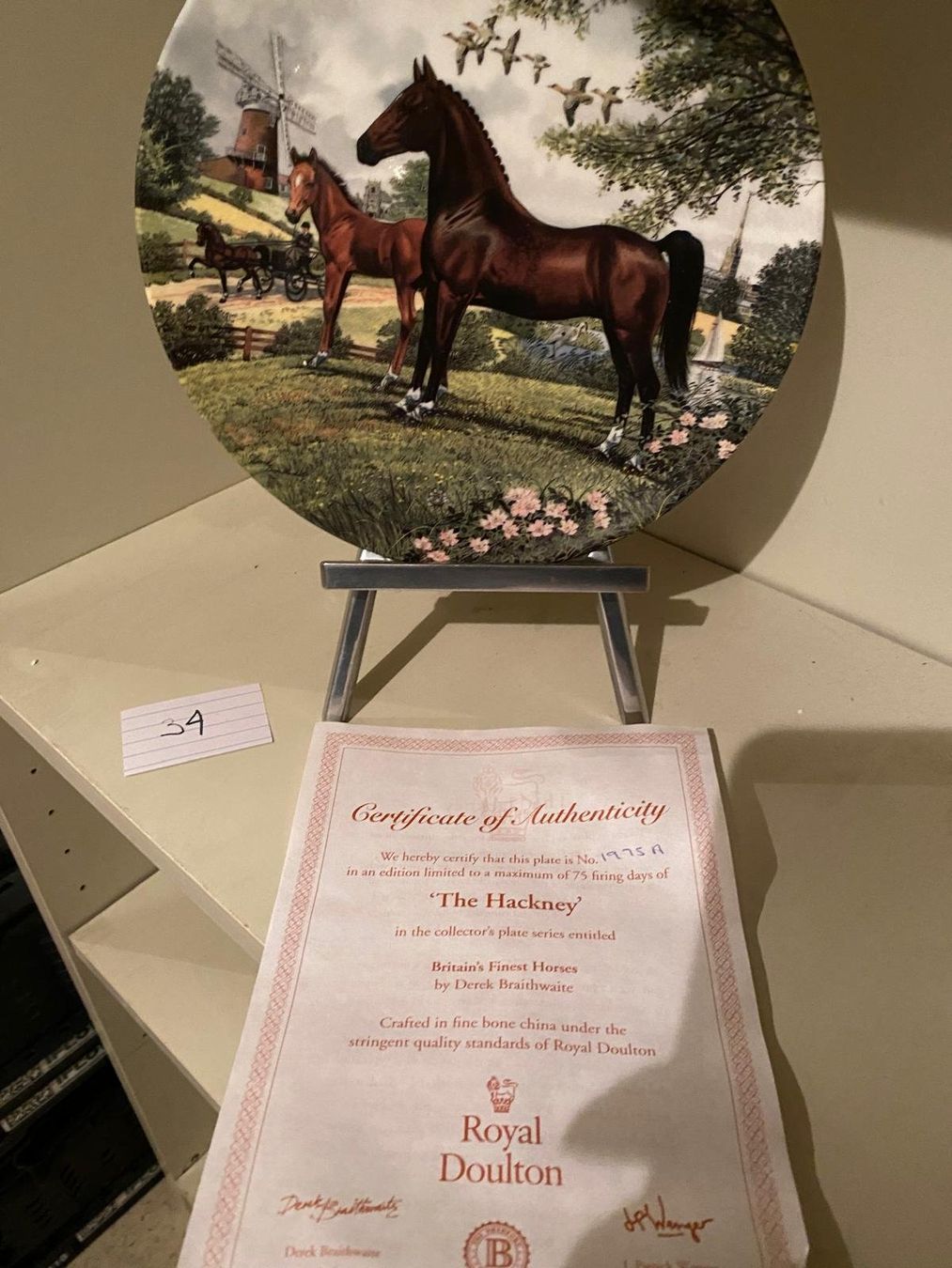 Piatti: Royal Doulton Wandteller "The Hackney", Pferde Motiv – Nuovo (secondo la descrizione) da Baldingen venduto da DollyMeyer