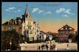 AK Burgdorf, Obere Bahnhofstraße und Hotel Guggisberg