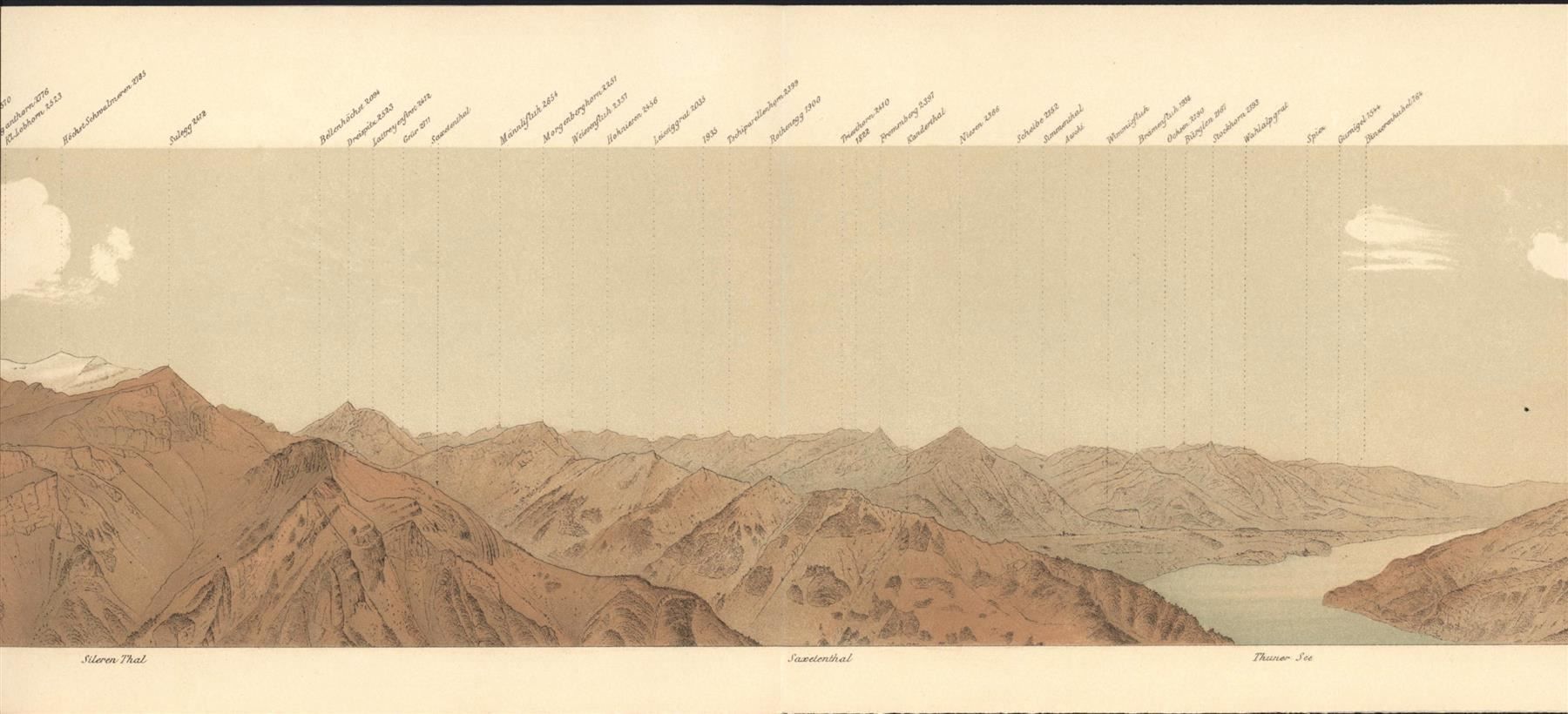 Gravures: Schynige Platte Panorama von Simon – D'occasion à Rafz par Helvet32 1