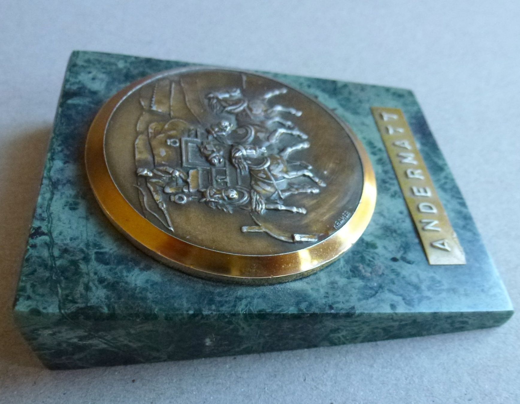 Médailles: Medaille auf Marmorsockel ++ Andermatt Gotthardkutsche – D'occasion à Walkringen par Casablanca777 3