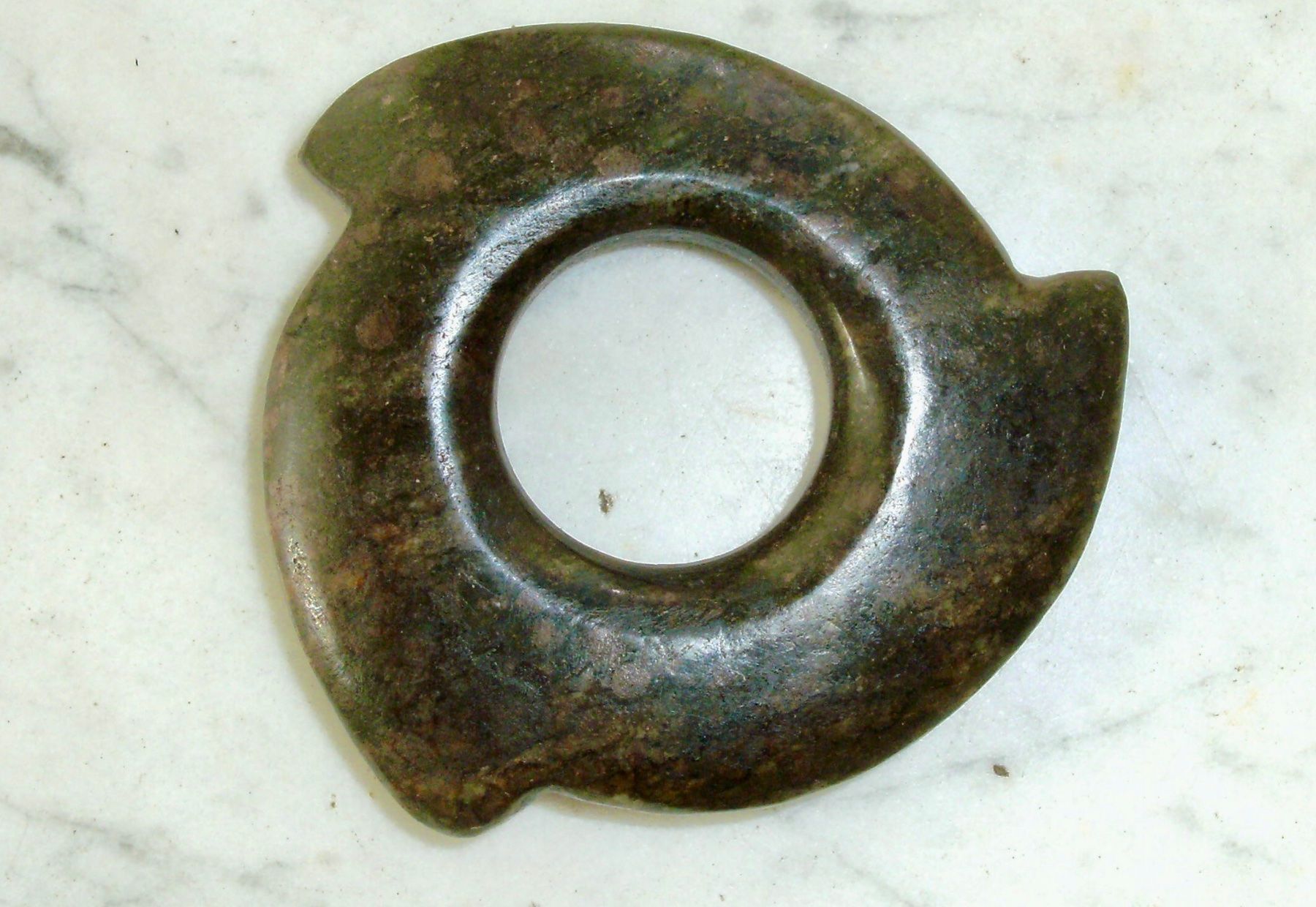 Sculture & Statue: Jade Bi-Scheibe archaisch in dynamischer Form Hetian – Usato da Basel venduto da chinarh891 6
