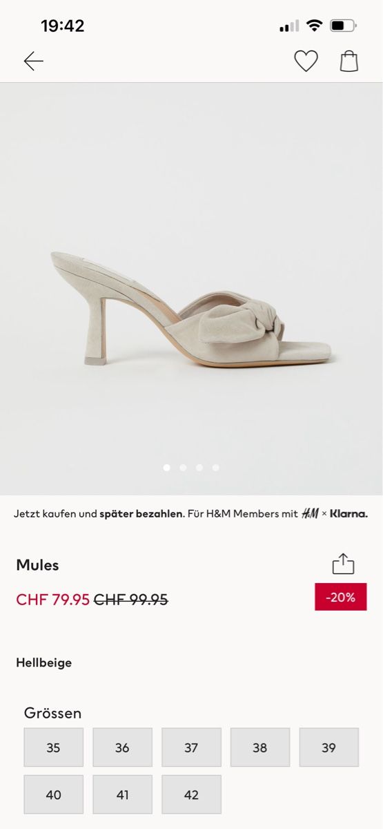 H&M Scarpe da donna: Mules aus Wildleder – Nuovo e nell'imballaggio originale da Bern venduto da SinaArikan 3