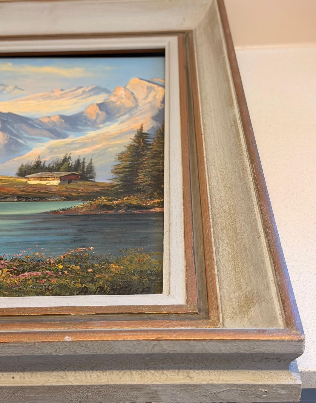 Gemälde: Ölgemälde "Grächenseeli im Wallis mit Weisshorn" A. Pinella – Gebraucht aus Staufen von niv_97dc 9