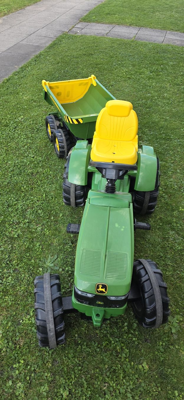 John Deere Veicoli per bambini: Kinder Traktor John Deere mit Anhänger – Usato da Buchs SG venduto da MATGEOMAR 5