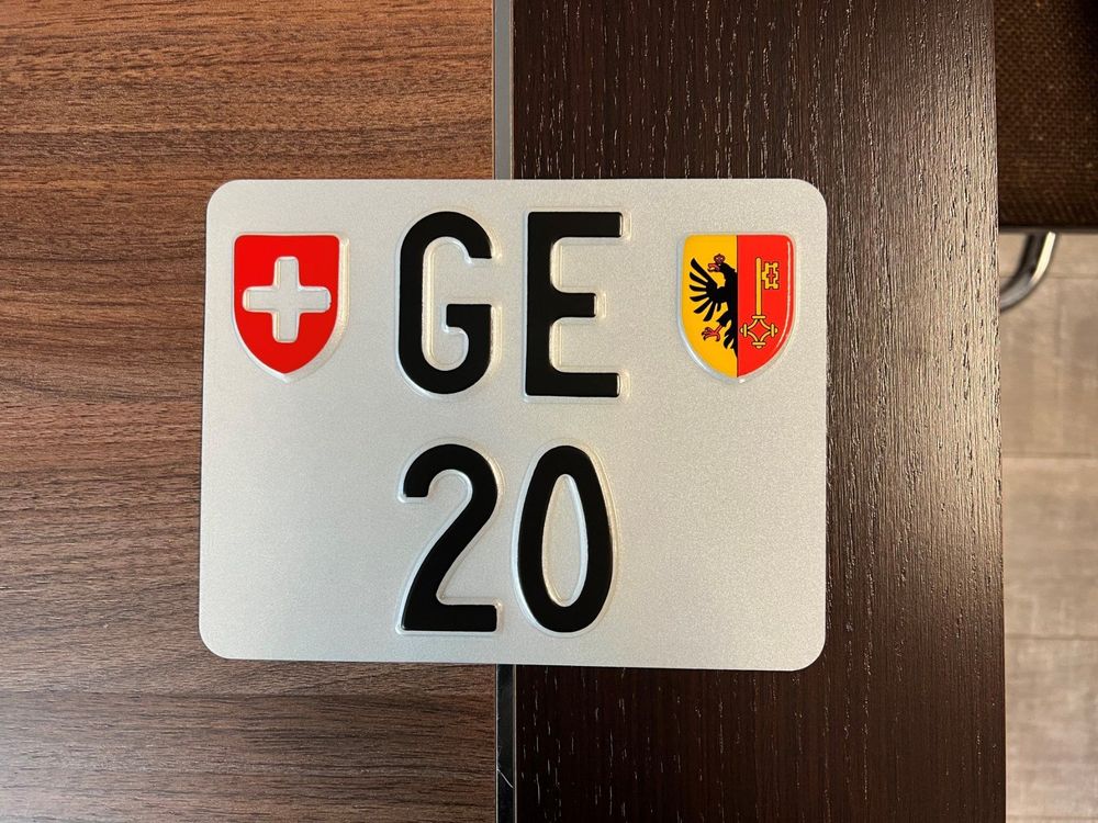 Plaque d'immatriculation moto GEnève Kaufen auf Ricardo