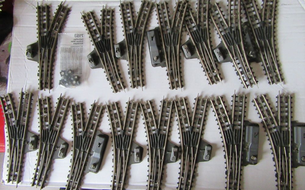 27 Rails Droits Trix Express H0 – Bakélite, Courant Continu, Origine