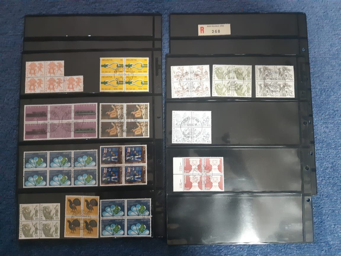 Tutti i francobolli: Schweizer Briefmarken in Ringalbum blau – Usato da Dulliken venduto da Airliner2 9