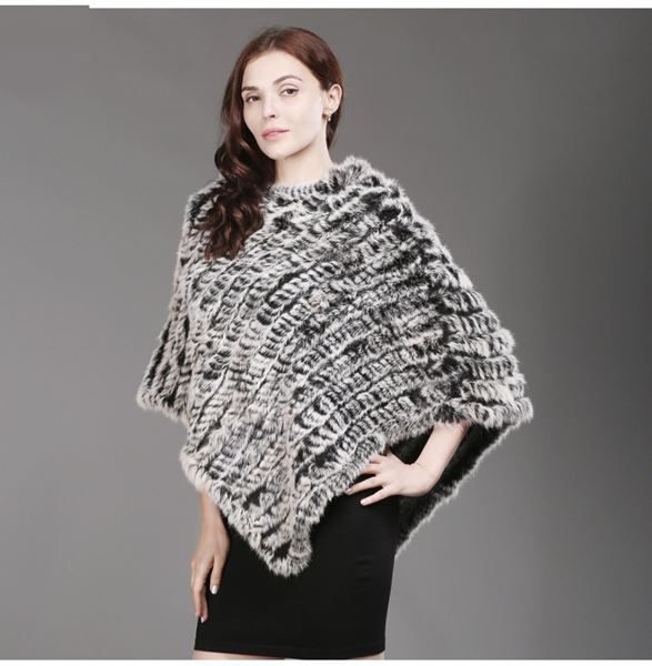 Kaufe 11 Farben Faux Kaninchen Pelz Cape-Mantel Für Frauen