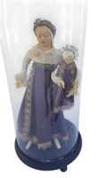 Skulptur Madonna mit Glassturz