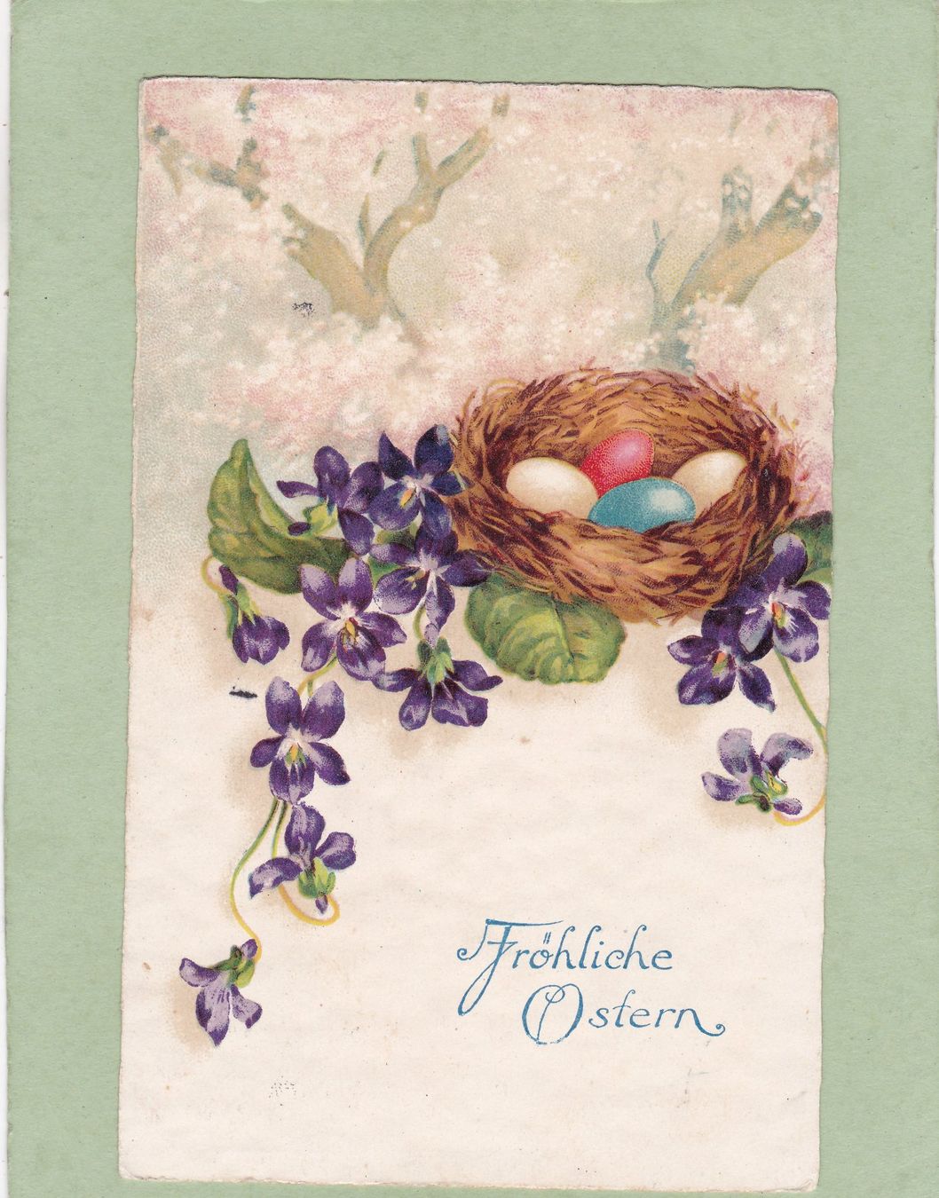 Cartoline postali: Kitsch Blumen Eier Ostern 1940 – Usato da Herisau venduto da Lisegrat2008
