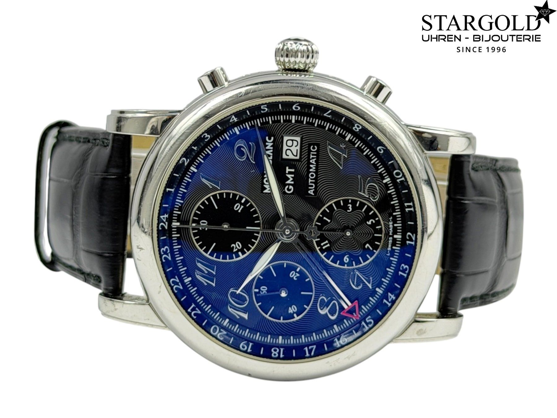 Montblanc Orologi: Montblanc Star Gmt Chronograph - 7067 – Usato da Zürich venduto da Stargold-Uhren 3