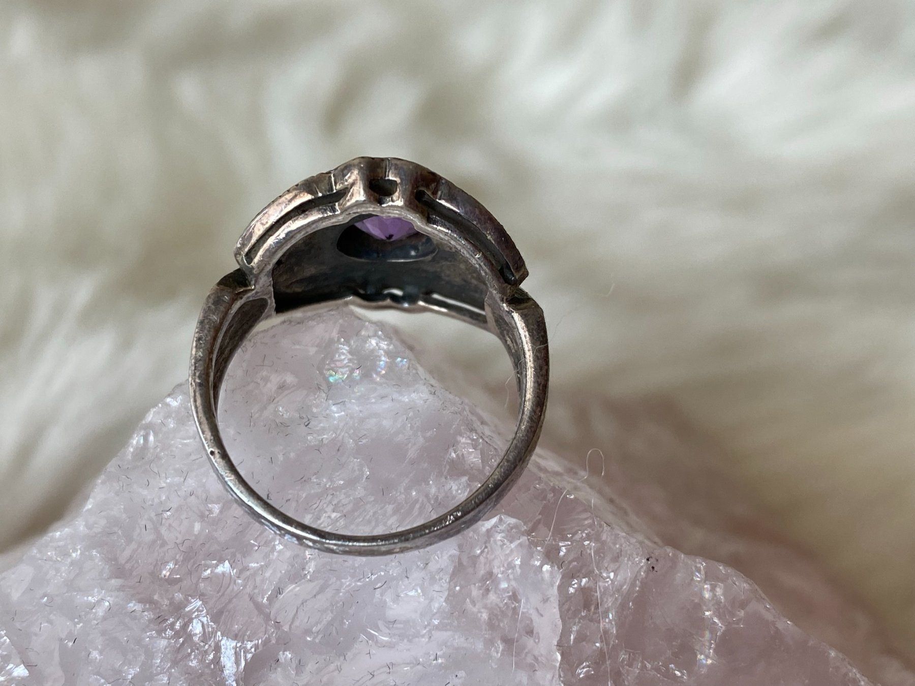Anelli: Ring Silber 925 mit lila Stein – Usato da Istighofen venduto da Ringparadies 2