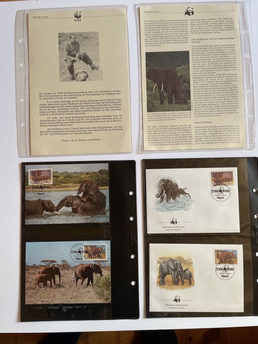 Tutti i francobolli: WWF Uganda Elefanten Briefmarken Sammlung – Nuovo (secondo la descrizione) da Domat-Ems venduto da Amanda78 1