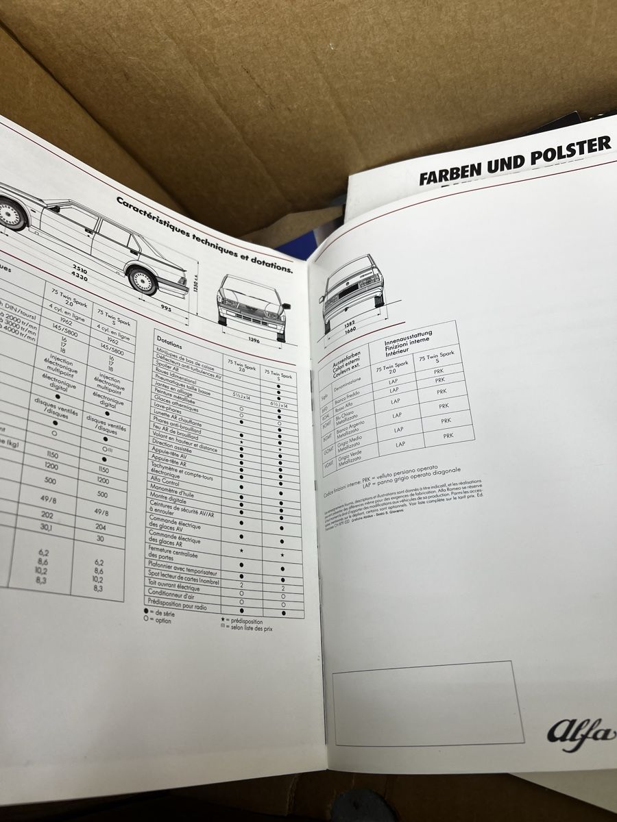 Alfa Romeo Dokumente: Originaler Alfa Romeo 75 Prospekt Deutsch – Gebraucht aus Wettingen von NickInc 4