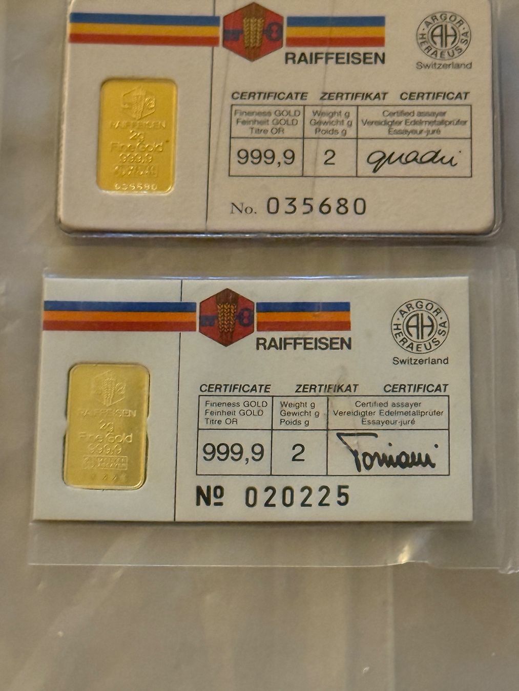 Metalli preziosi: Goldbarren Sammlung  Total 37 g – Usato da Wallisellen venduto da SWISS_SILVER1 3