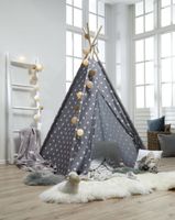 Grosses Kindertipi Zelt mit Sternenmuster