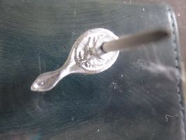 Kerzenhalter mit Kerze für Puppenstube