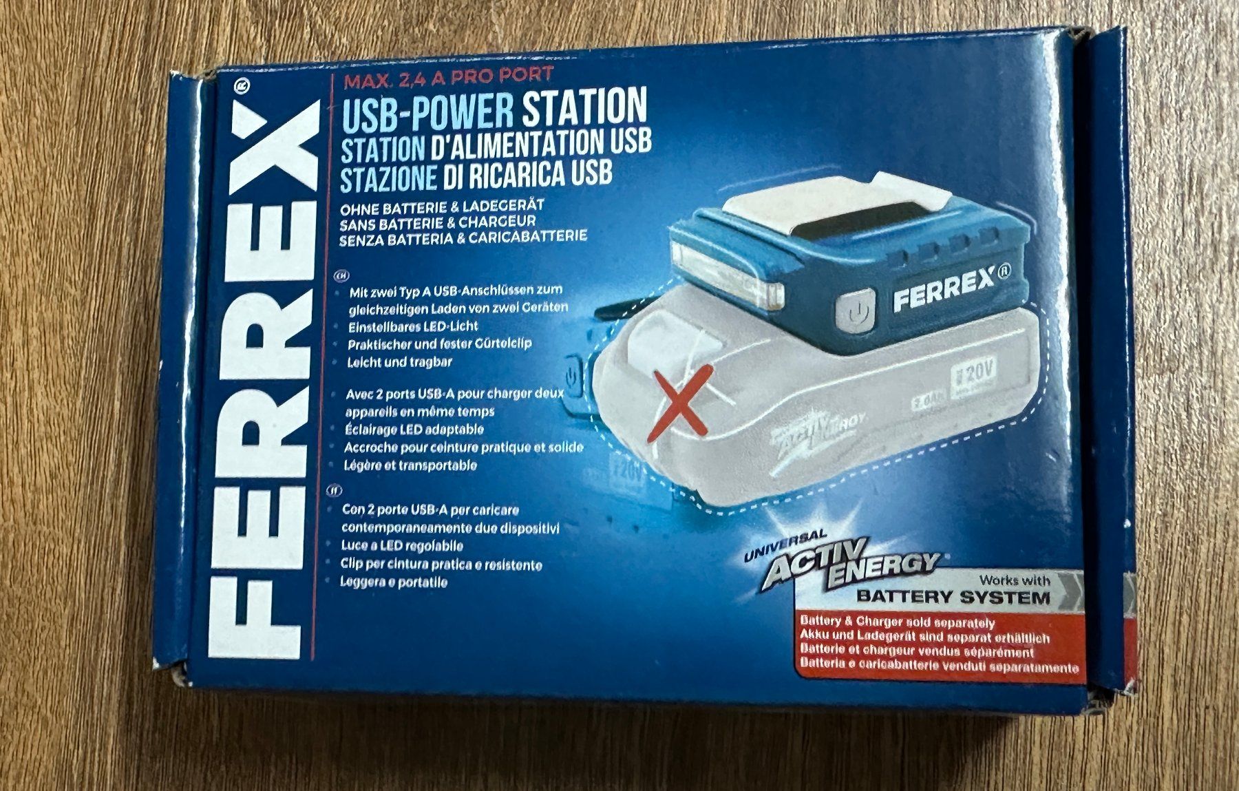 Caricabatterie: Ferrex USB Power Station Ladegerät – Nuovo (secondo la descrizione) da Nussbaumen AG venduto da olitech5415