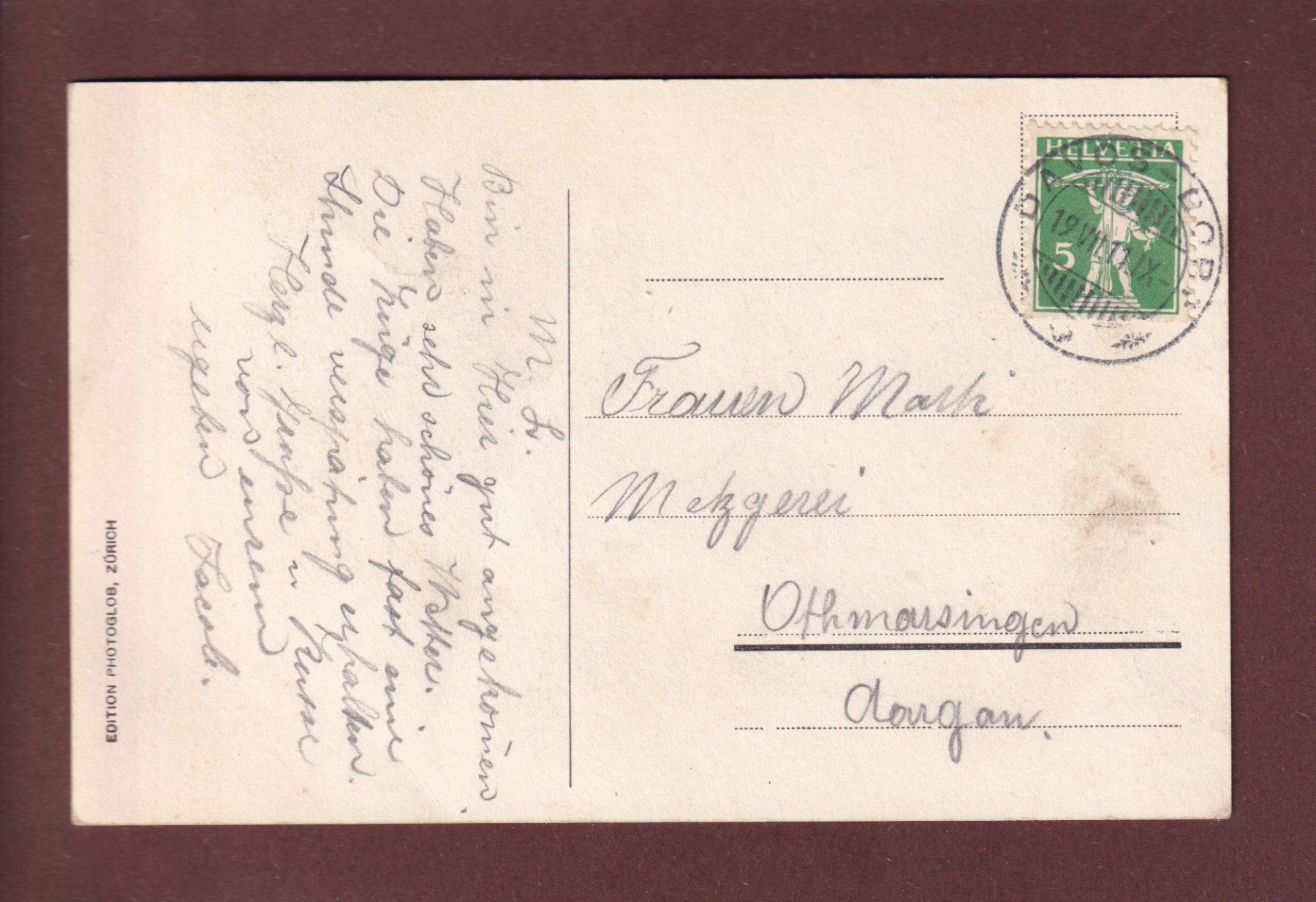 Cartoline postali: DAVOS-PLATZ - Tinzenhorn - 1911 – Usato da Pully venduto da nicecards 1