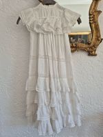 Taufkleid weiss Baumwolle mit Spitze Vintage Zustand